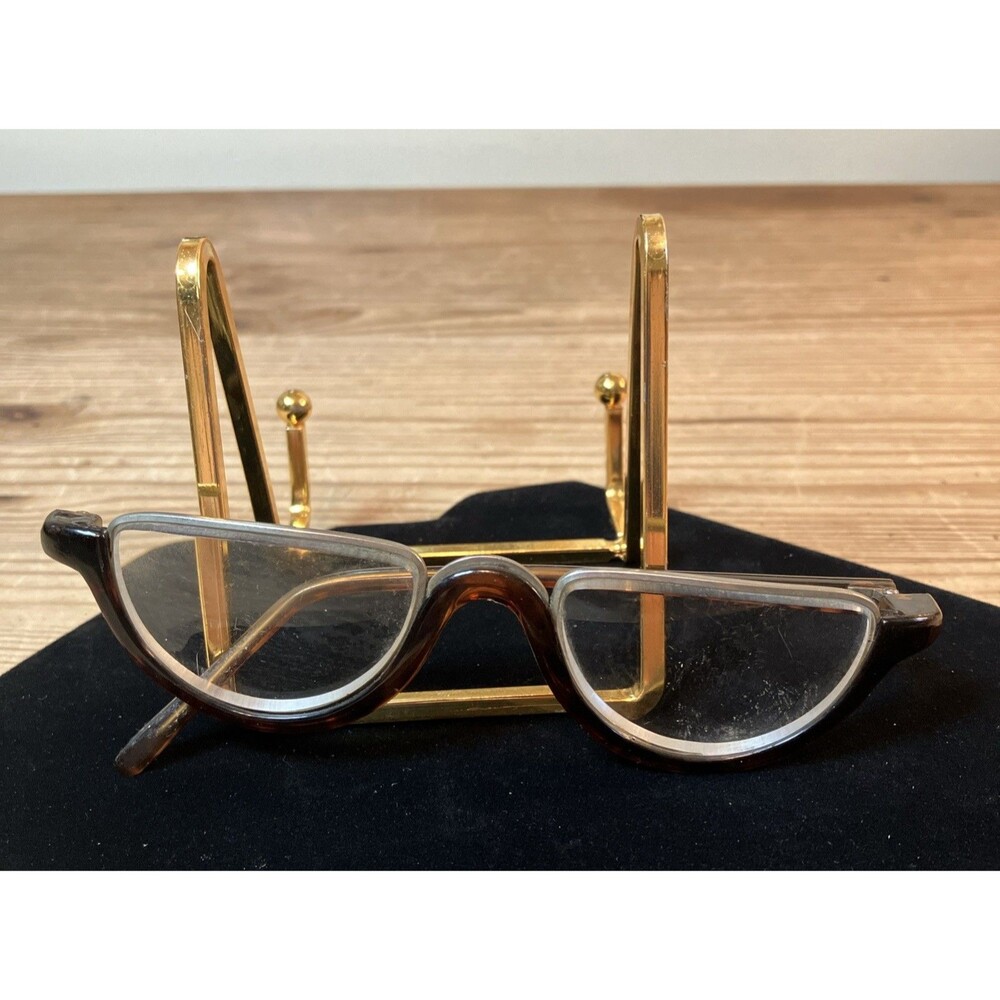 Vintage Half Moon Reading Glasses Readers For Parts Repair Half Frame Eyeglasses